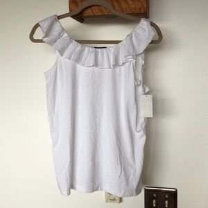 Ralph Lauren white ruffle blouse shirt